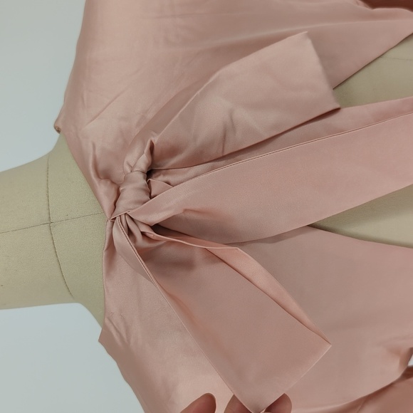 Express Satin Twist Blouse Top Pink M coquette girl preppy party parisian - Picture 6 of 10
